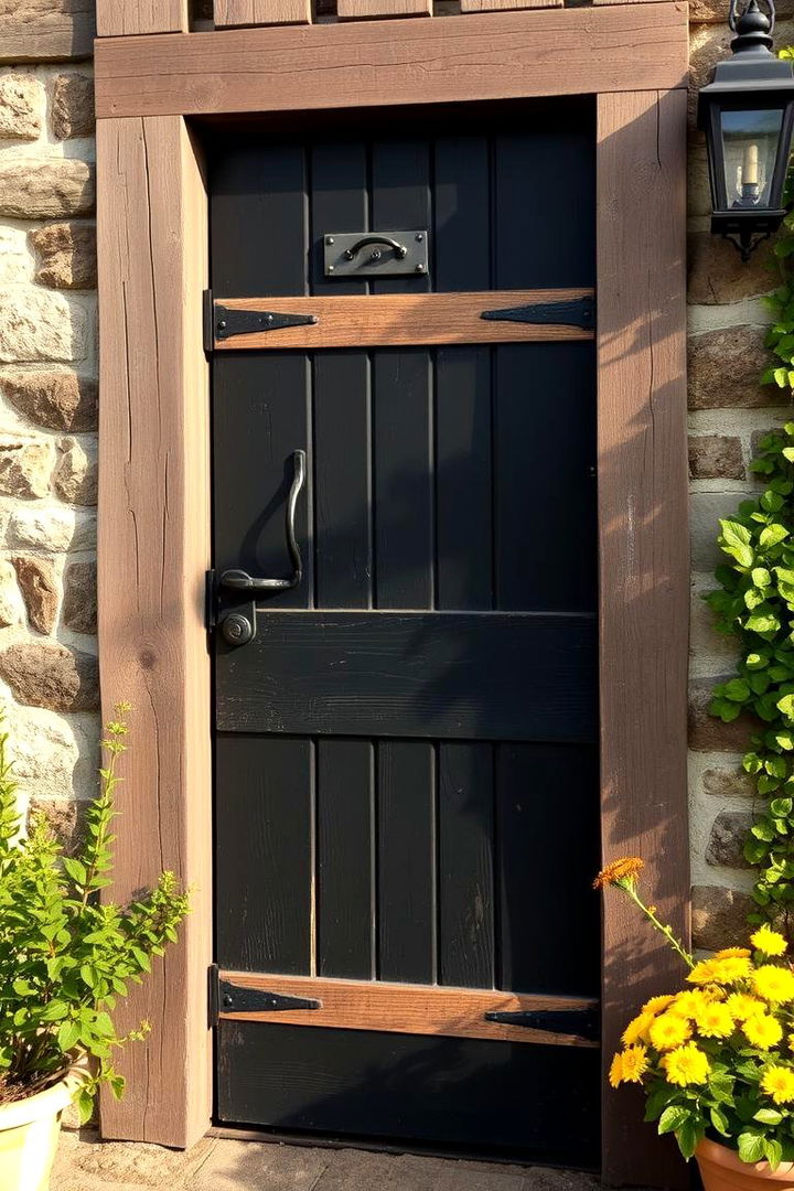 Rustic Farmhouse Appeal - 22 Black Front Door Ideas