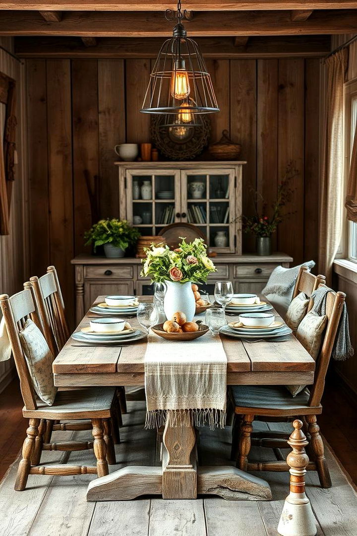 Rustic Farmhouse Charm - 22 Dining Table Decor Ideas