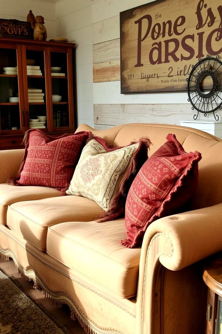 Rustic Farmhouse Charm - 22 Living Room Couch Ideas