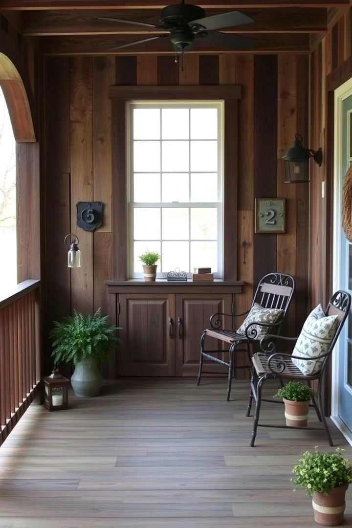 Rustic Farmhouse Charm Porch - 22 Enclosed Porch Ideas