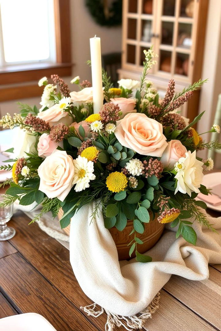 Rustic Farmhouse Elegance - 22 Rehearsal Dinner Centerpiece Ideas