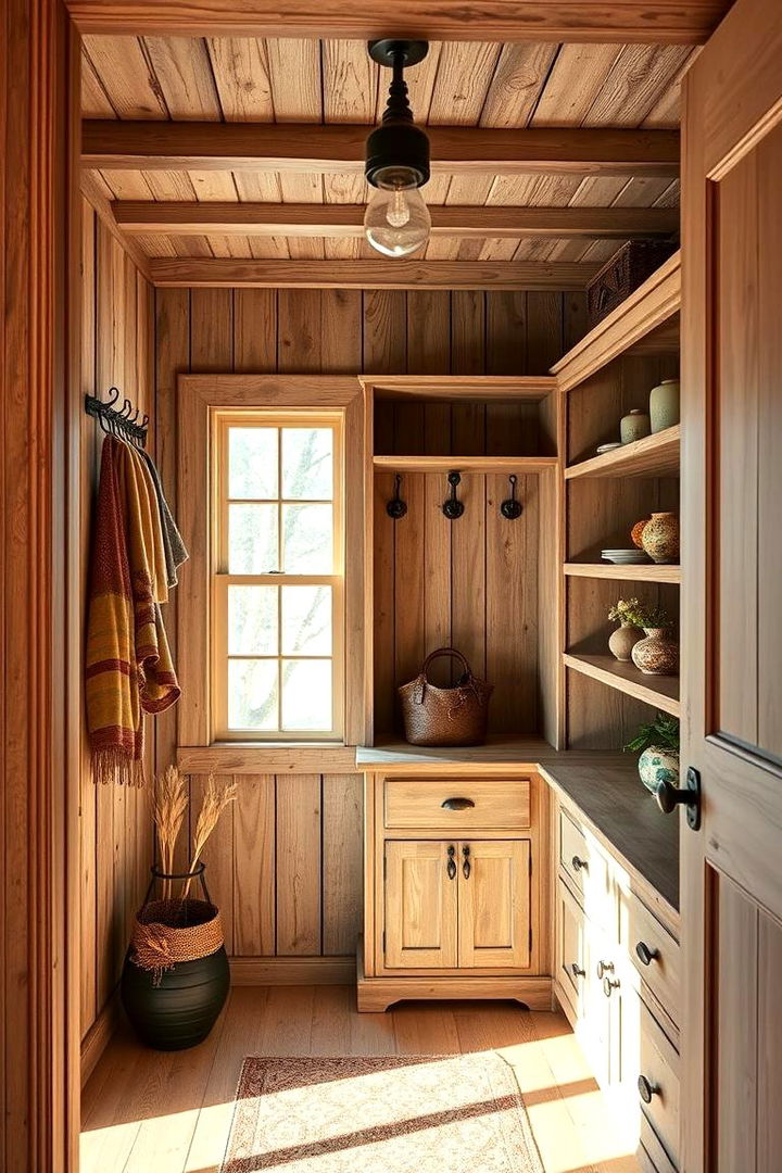 Rustic Farmhouse Entry Closet - 22 Entry Closet Ideas