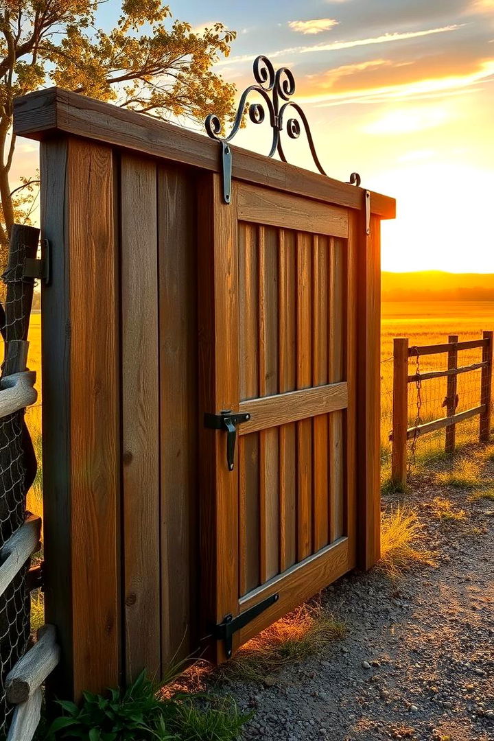 Rustic Farmhouse Gate Design - 22 Driveway Gate Ideas