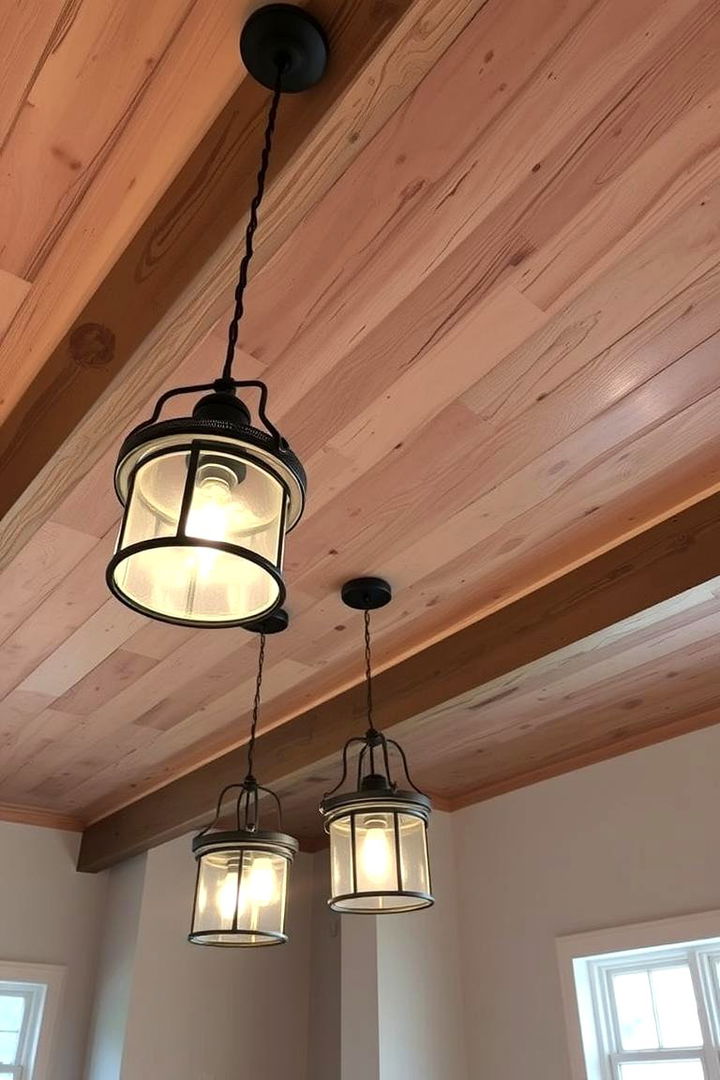 Rustic Farmhouse Lighting for Warmth - 22 Vaulted Ceiling Lighting Ideas