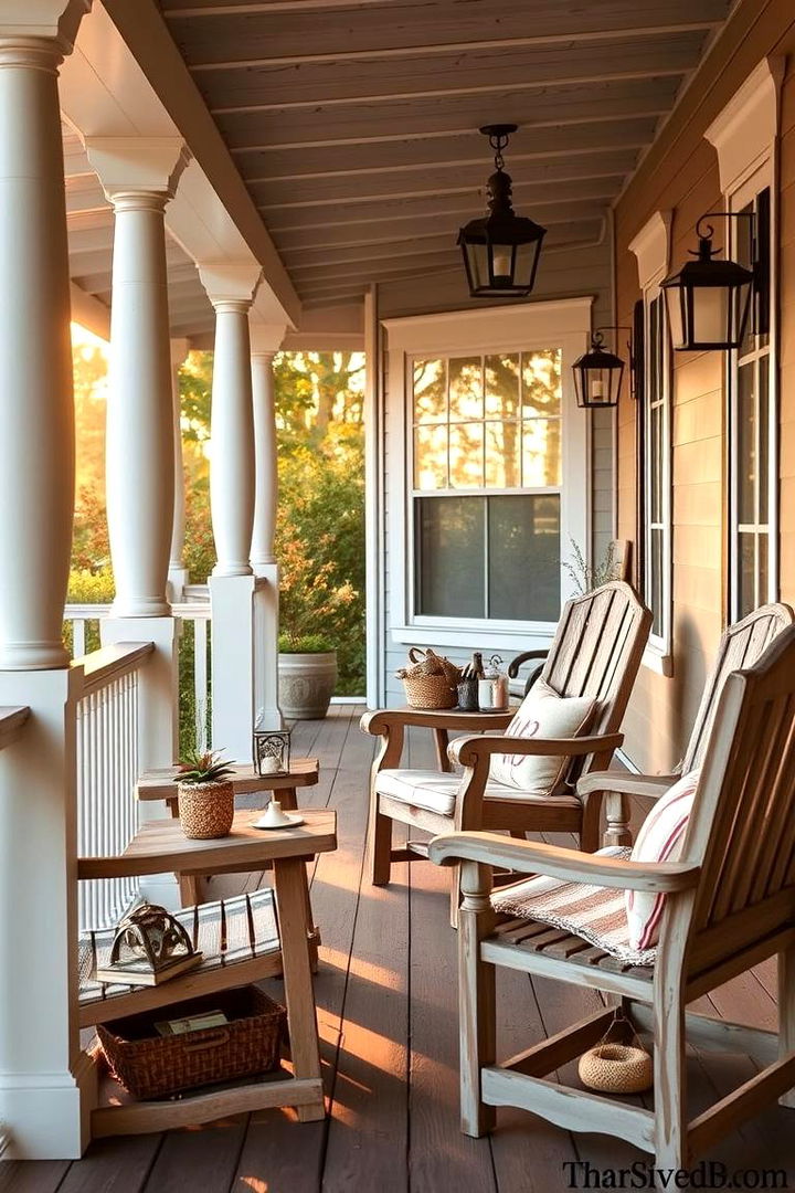 Rustic Farmhouse Porch Furniture - 22 Garden Furniture Ideas