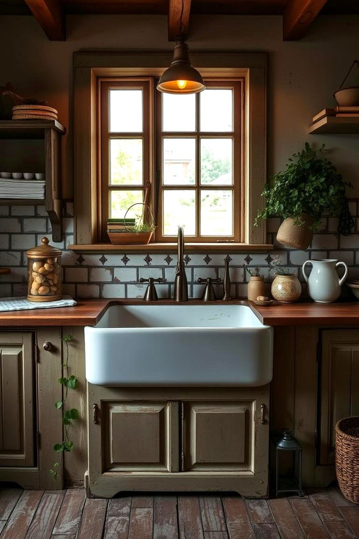 Rustic Farmhouse Sink - 22 Vintage Kitchen Ideas