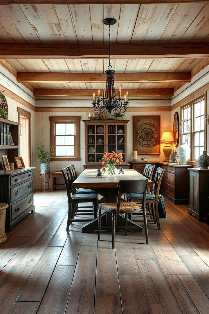 Rustic Farmhouse Touches - 22 Vintage Dining Room Ideas