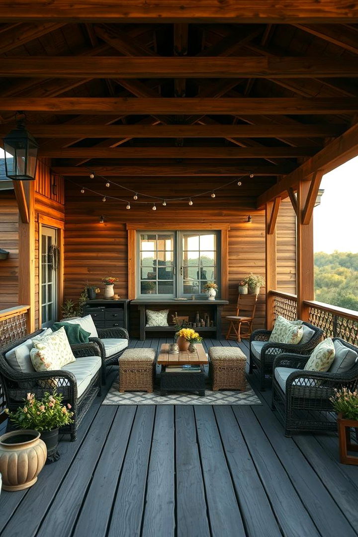 Rustic Farmhouse Vibe - 22 Rooftop Deck Ideas