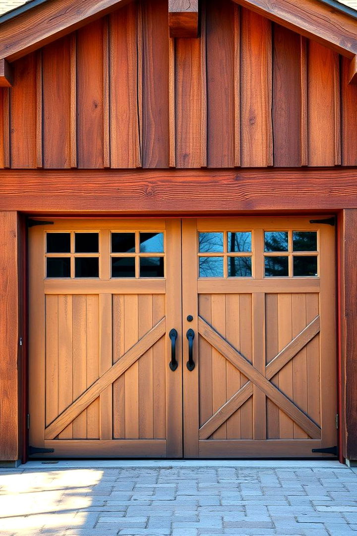 Rustic Farmhouse Warmth - 22 Garage Door Paint Ideas