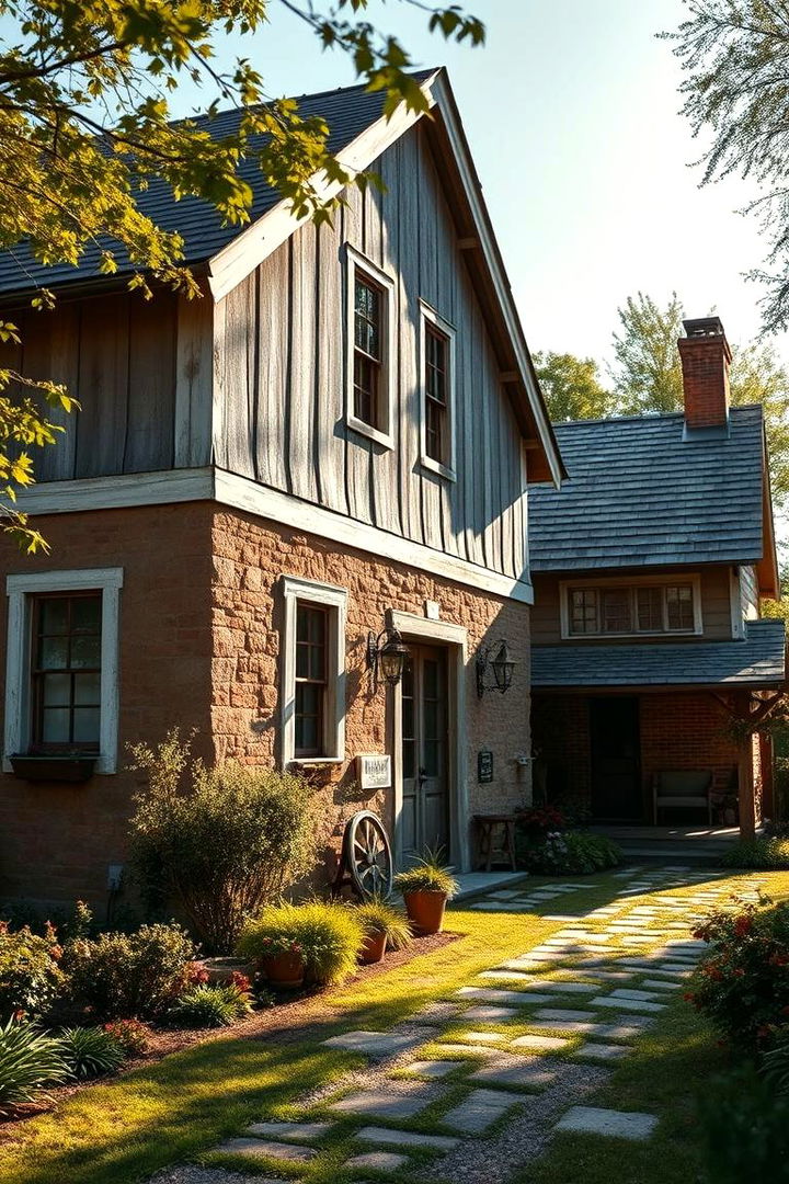 Rustic Farmhouse - 22 Exterior Color Palettes for Small Homes
