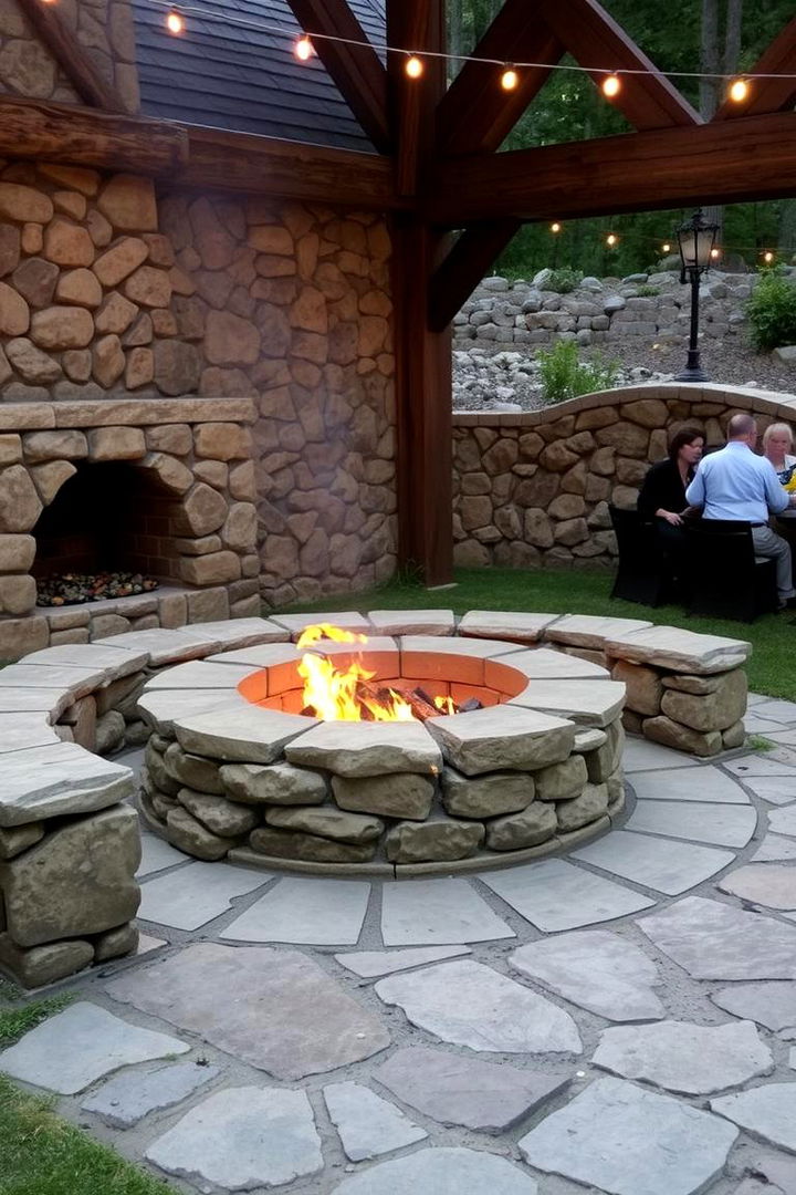 Rustic Fire Pit Corners - 22 spanish style patio ideas