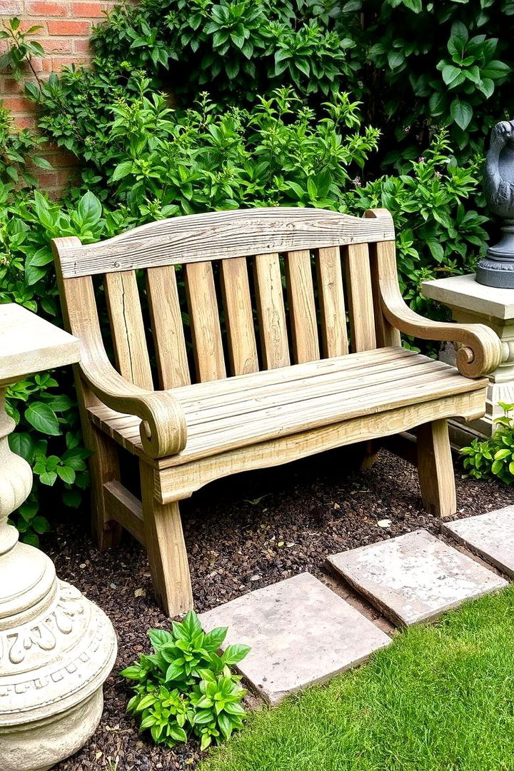 Rustic Garden Bench - 22 Japanese Garden Ideas