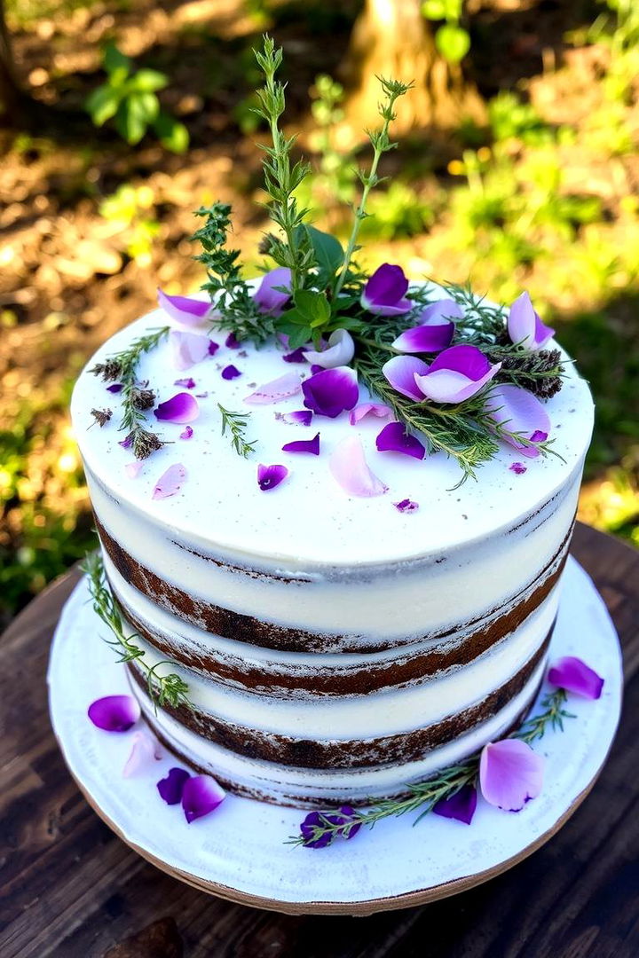 Rustic Garden Cake - 22 Small Wedding Cake Ideas