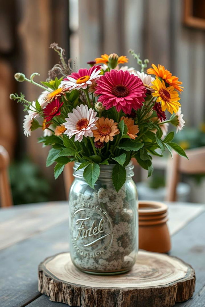 Rustic Garden Charm - 22 Flower Centerpiece Ideas