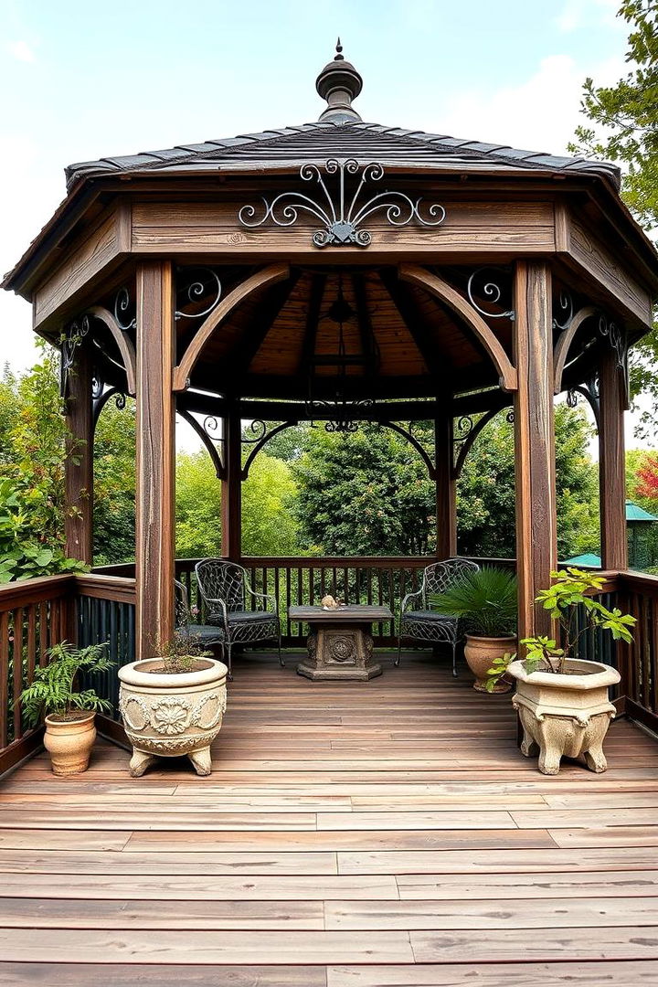 Rustic Garden Oasis Gazebo - 22 Gazebo on Deck Ideas