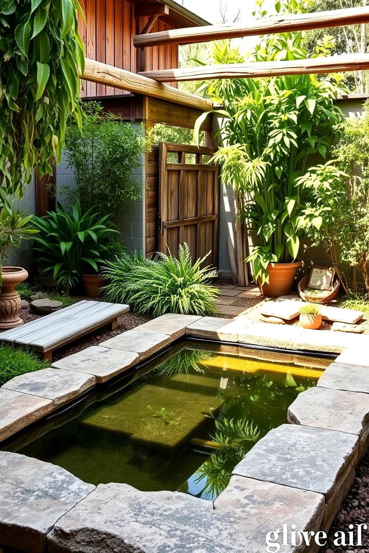 Rustic Garden Retreat - 22 Small Garden Reflecting Pool Ideas