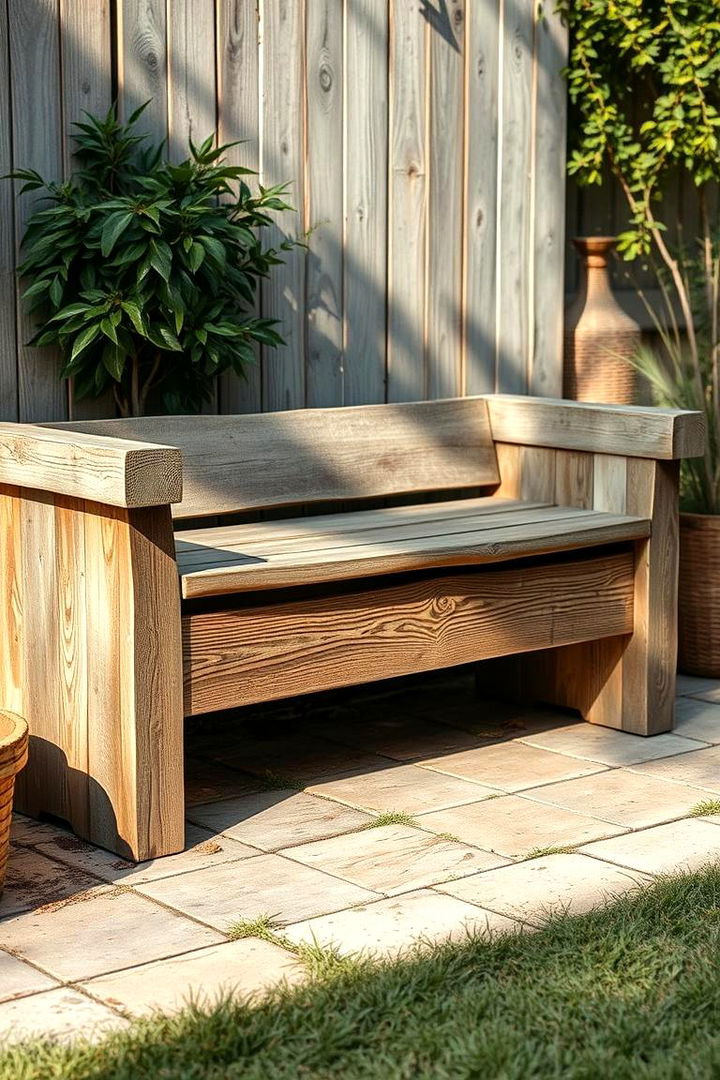 Rustic Garden Sleeper Bench - 22 Garden Sleeper Ideas