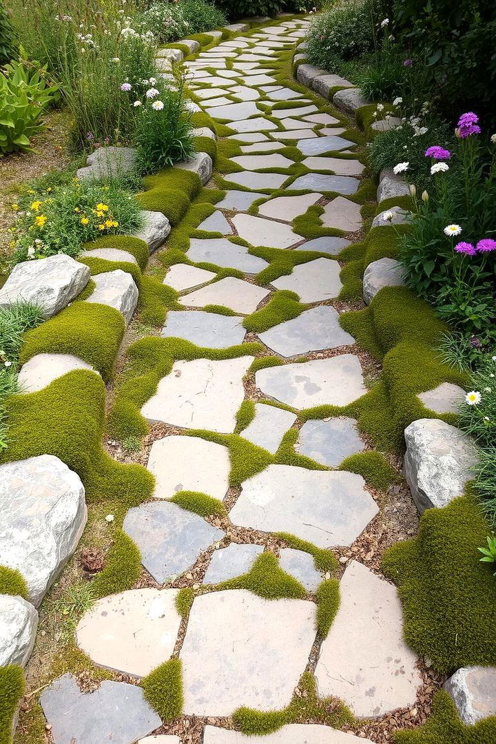 Rustic Garden Vibe - 22 Stepping Stone Walkway Ideas