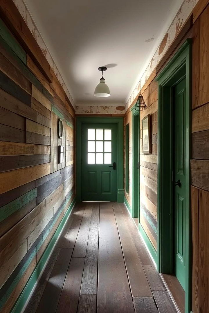 Rustic Green Accents - 22 Green Hallway Ideas