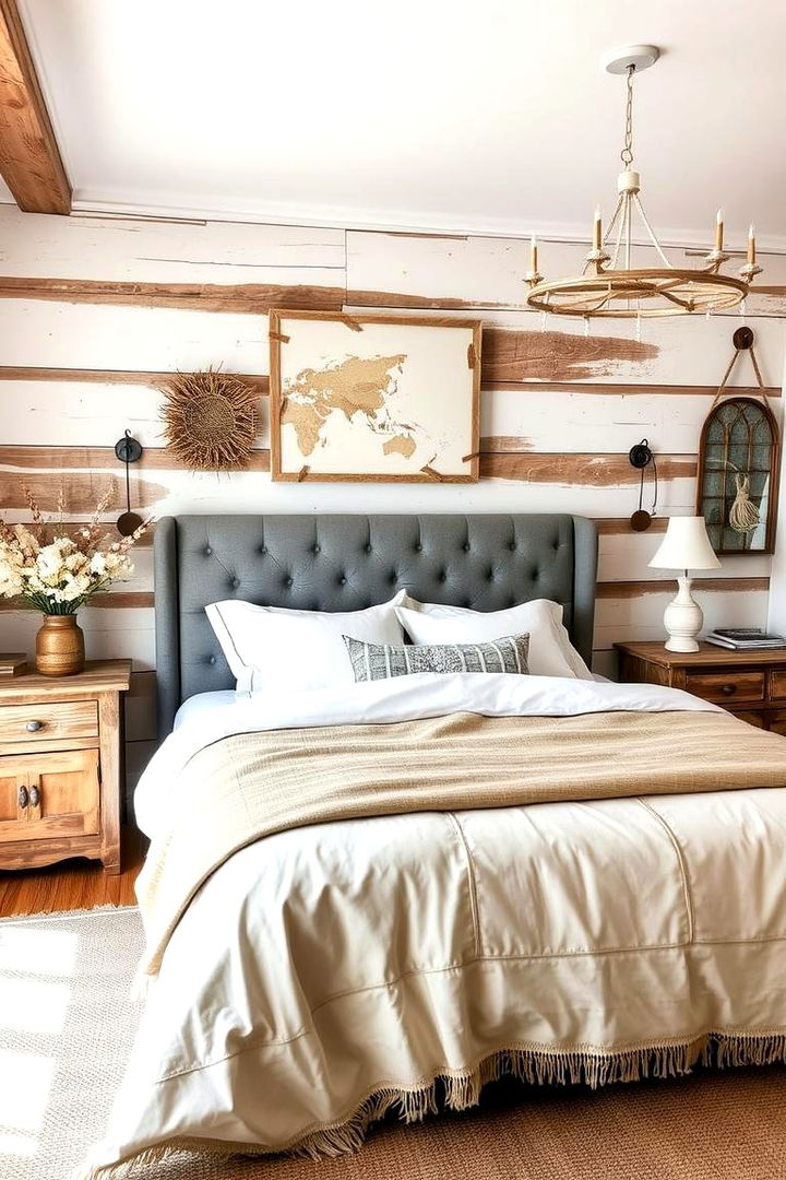 Rustic Grey Charm - 22 Grey Headboard Bedroom Ideas