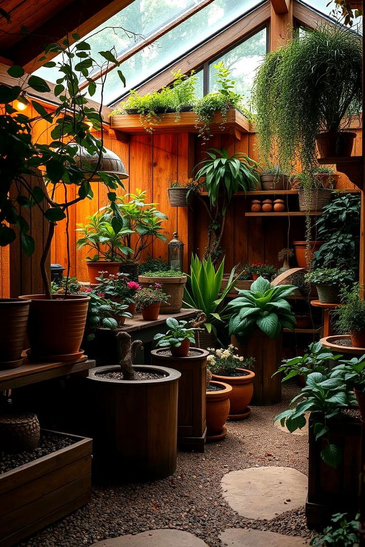 Rustic Indoor Garden Retreat - 22 Indoor Greenhouse Ideas