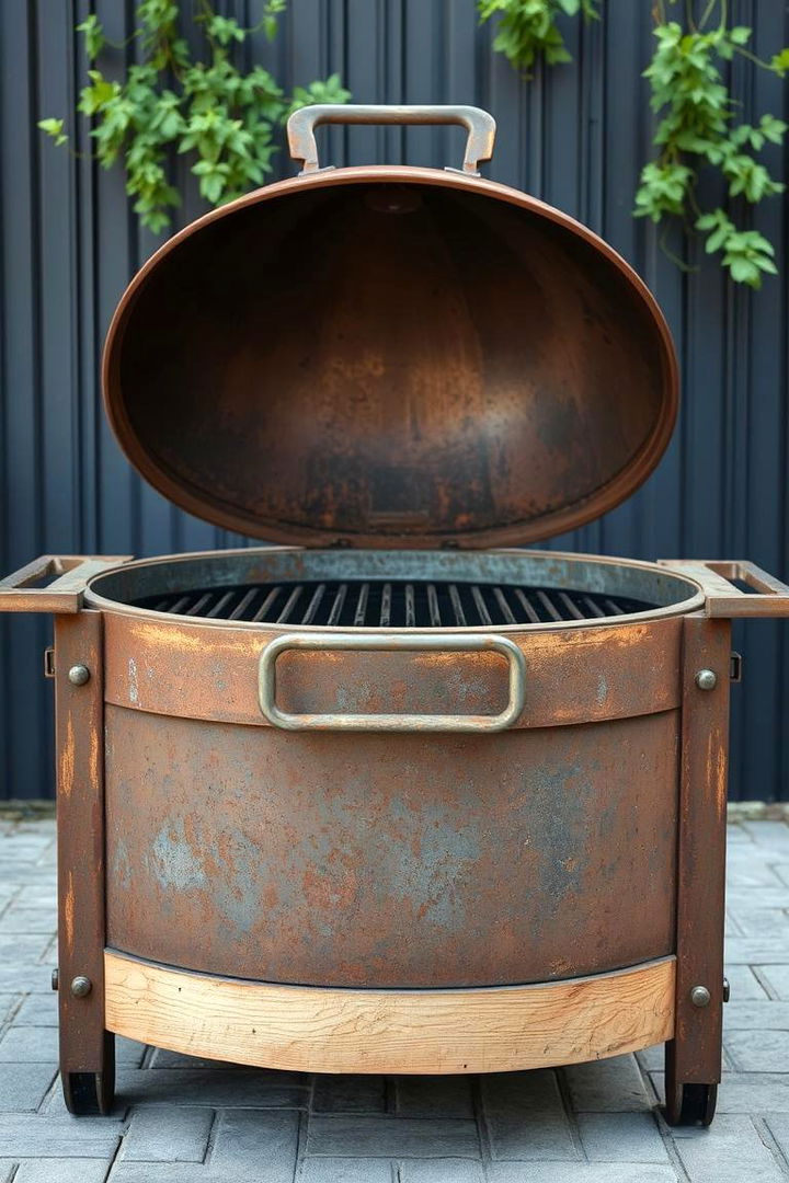 Rustic Industrial BBQ Pit - 22 Bbq Pit Ideas