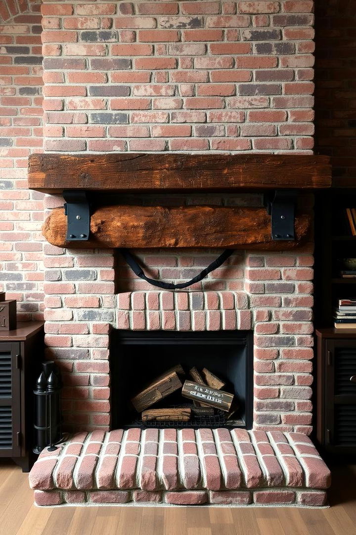 Rustic Industrial Blends - 22 Fireplace Built-in Ideas