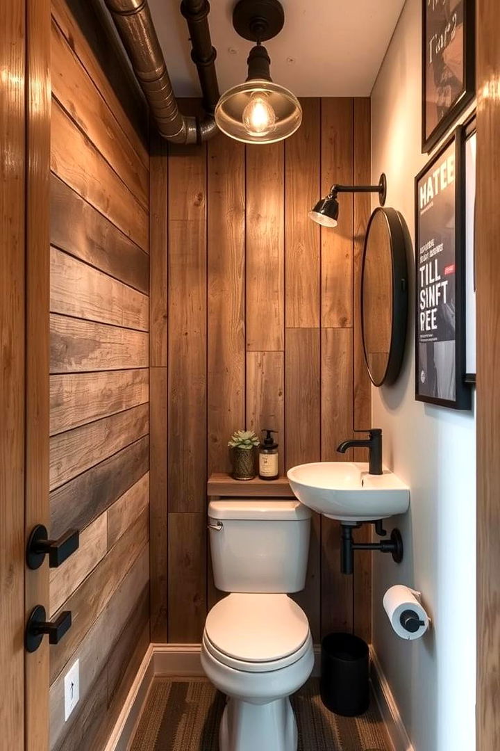 Rustic Industrial Fusion - 22 Half Bathroom Ideas