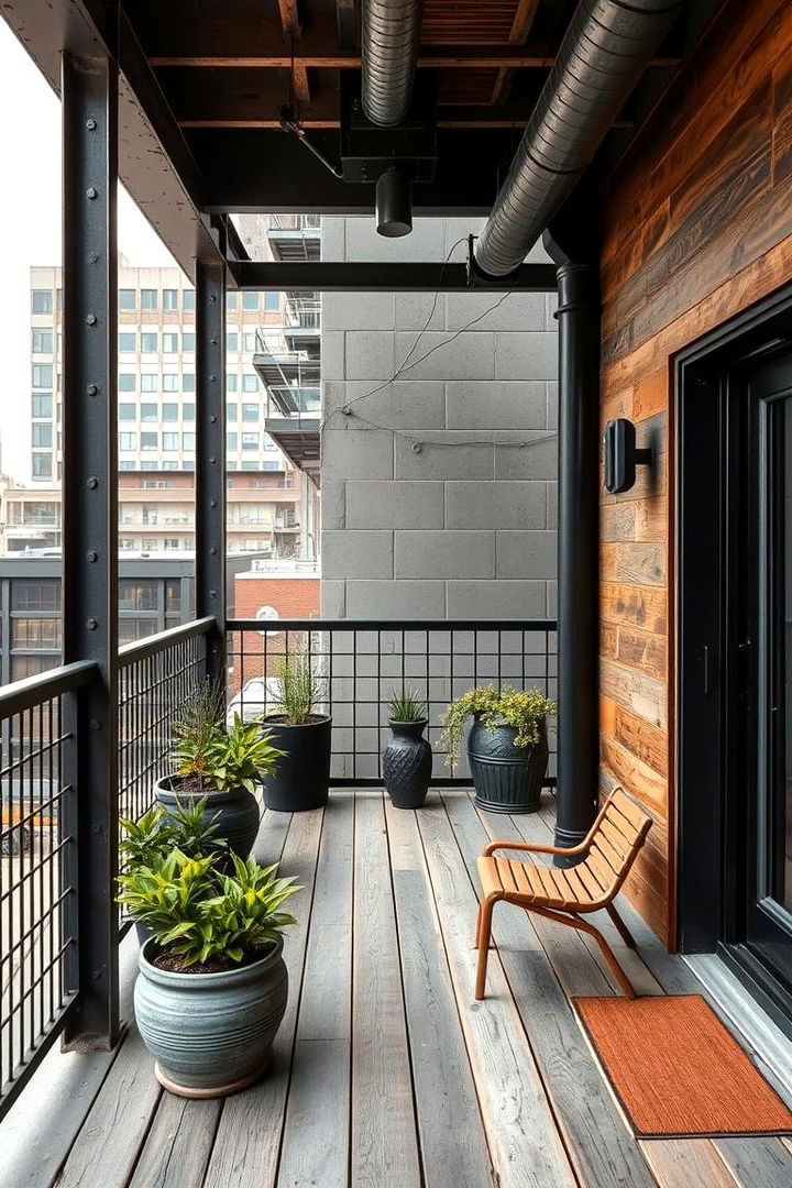 Rustic Industrial Fusion - 22 Penthouse Balcony Ideas