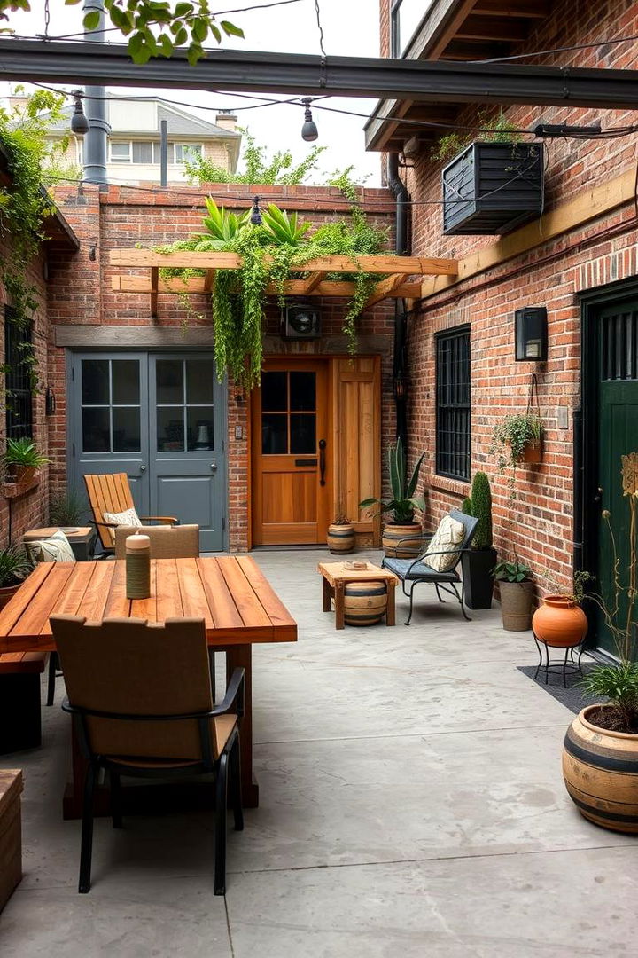 Rustic Industrial Fusion - 22 Raised Concrete Patio Ideas