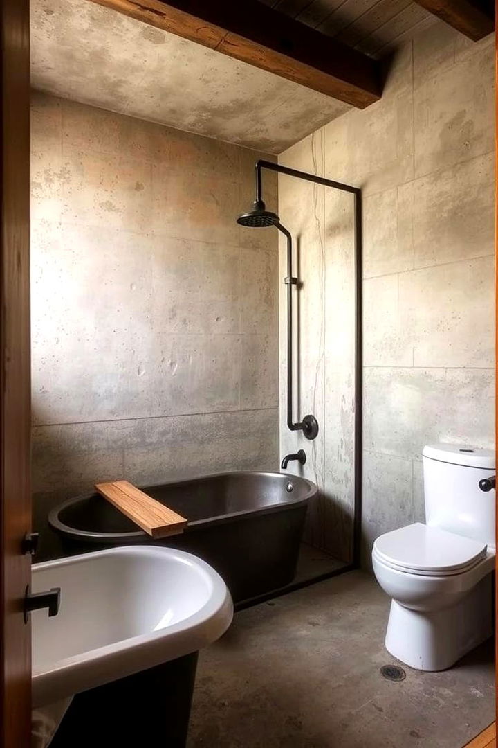 Rustic Industrial Look - 22 Tub-shower Combo Ideas