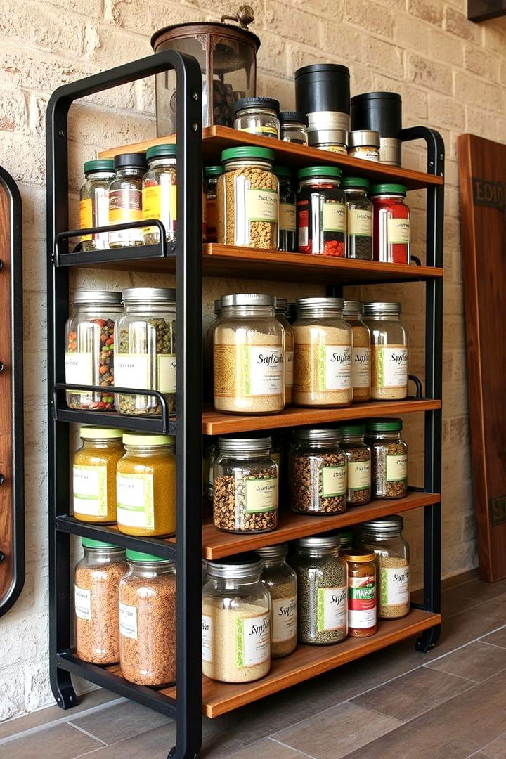 Rustic Industrial Spice Rack - 22 Spice Rack Ideas