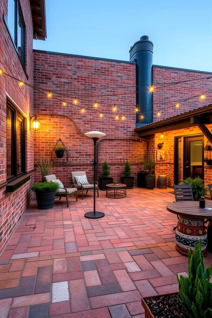 Rustic Industrial Style Fusion - 22 Brick Patio Ideas