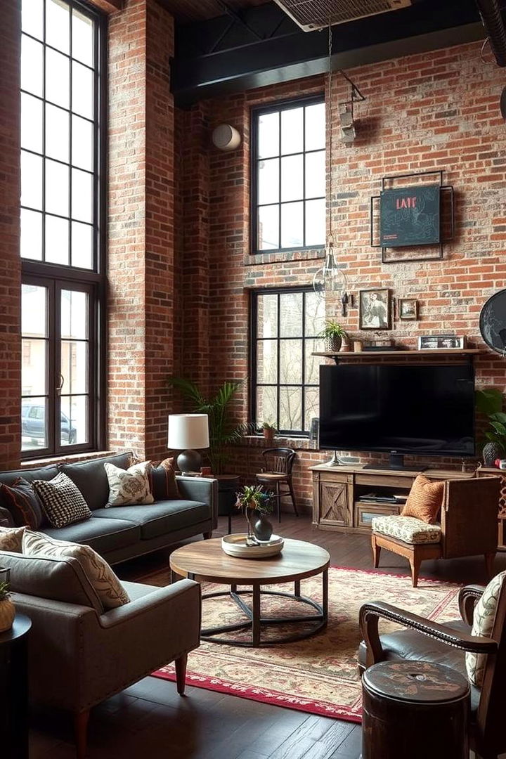 Rustic Industrial Touches - 22 Moody Boho Living Room Ideas