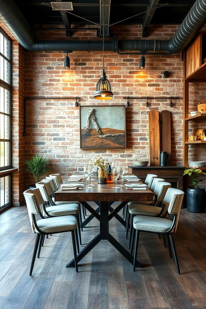 Rustic Industrial Vibes - 22 Moody Dining Room Ideas