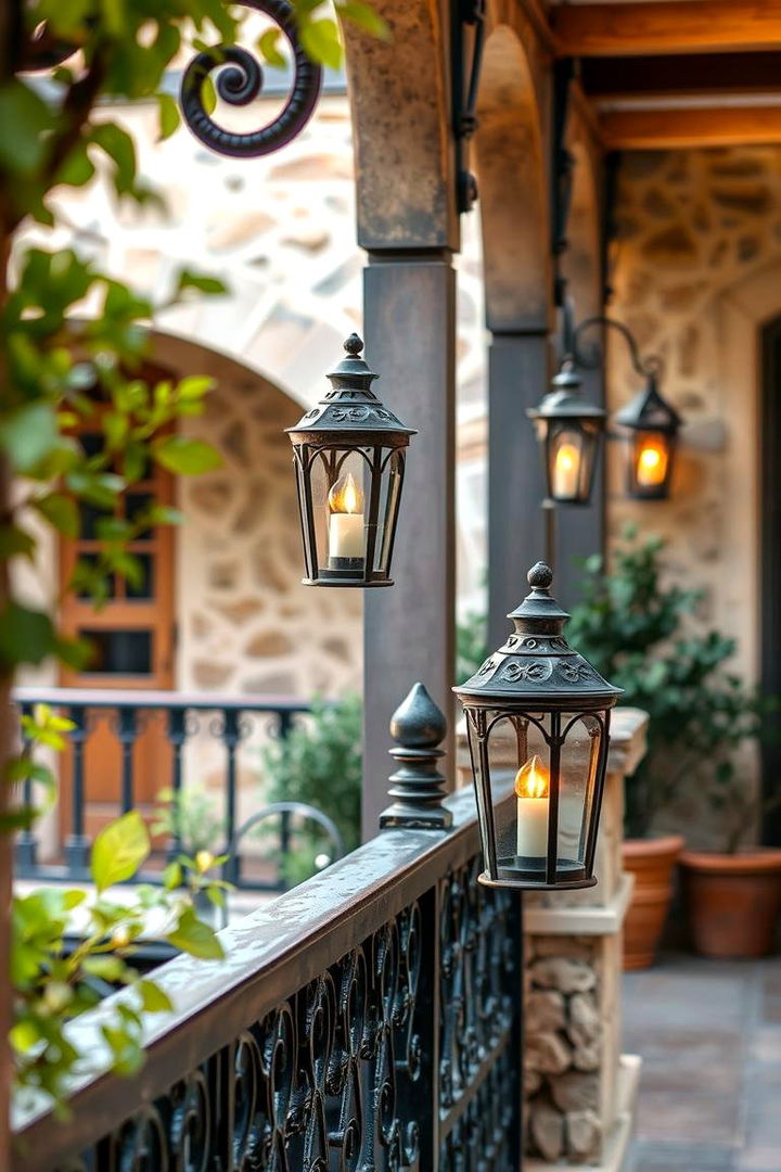 Rustic Iron Accents - 22 spanish style patio ideas