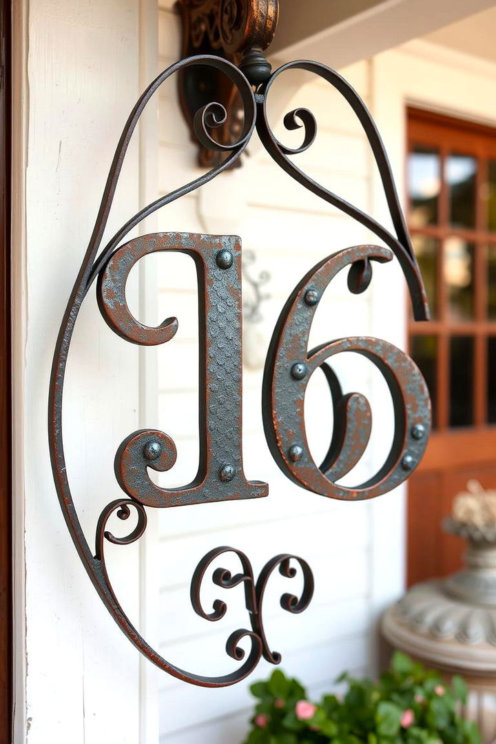 Rustic Iron Numbers - 22 House Number Ideas