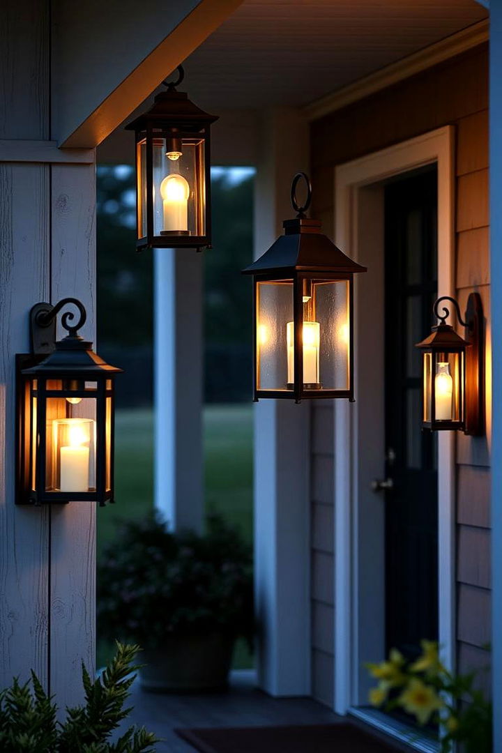 Rustic Lanterns for a Cozy Feel - 22 Entryway Lighting Ideas