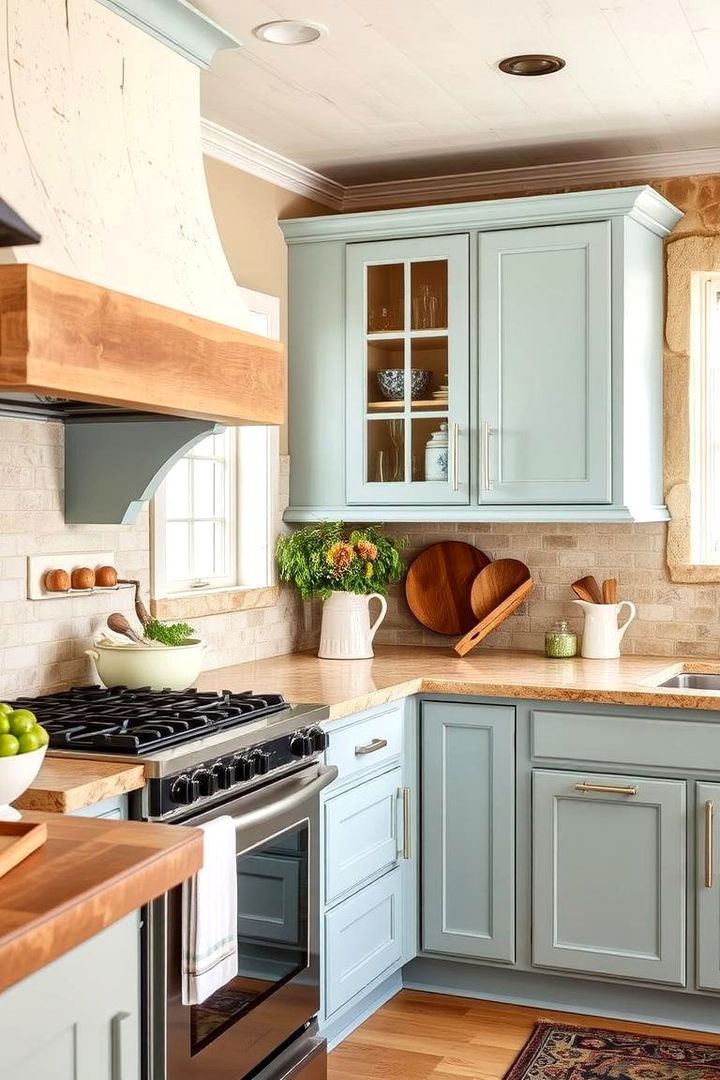 Rustic Light Blue Revival - 22 Light Blue Kitchen Cabinets Ideas