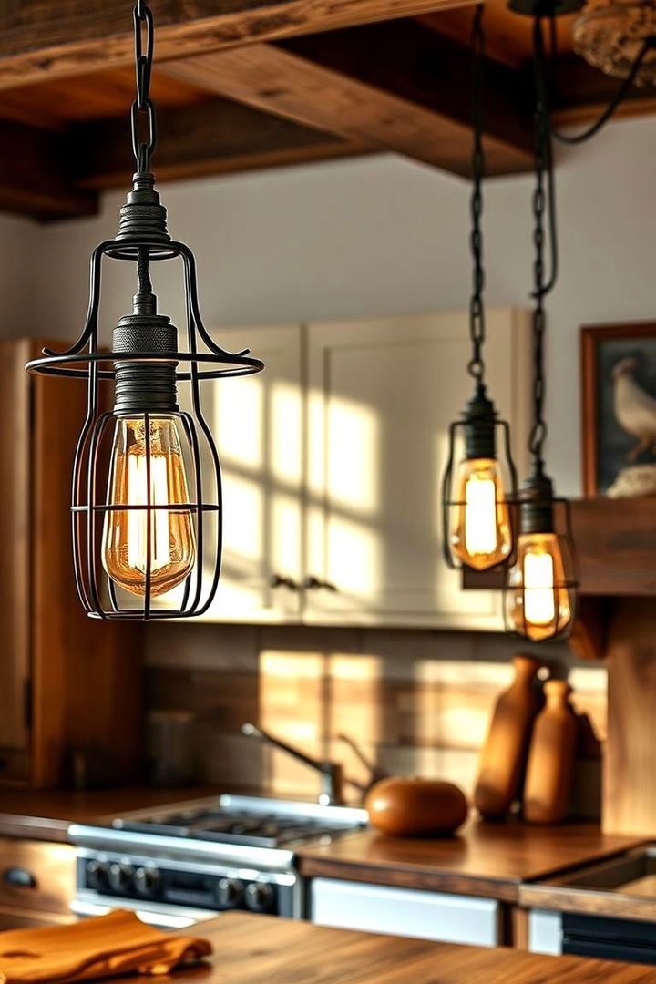 Rustic Lighting Fixtures to Illuminate Warmth - 22 Craftsman Kitchen Ideas
