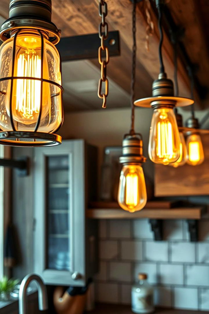 Rustic Lighting Fixtures - 22 Country Kitchen Ideas