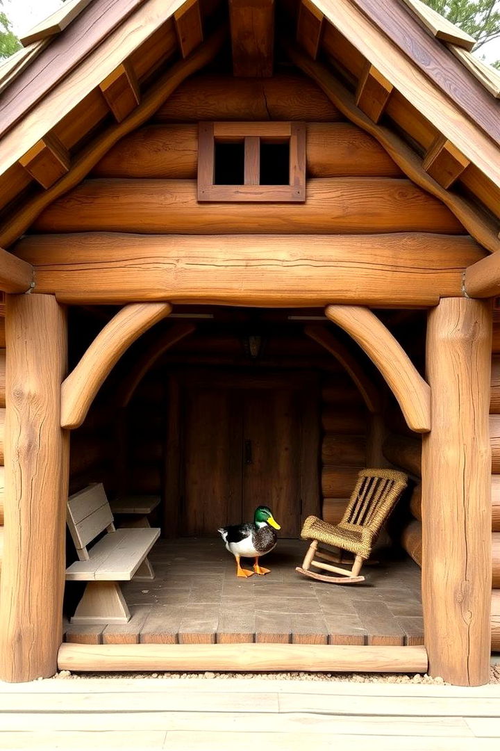 Rustic Log Cabin Duck House - 22 Duck House Ideas