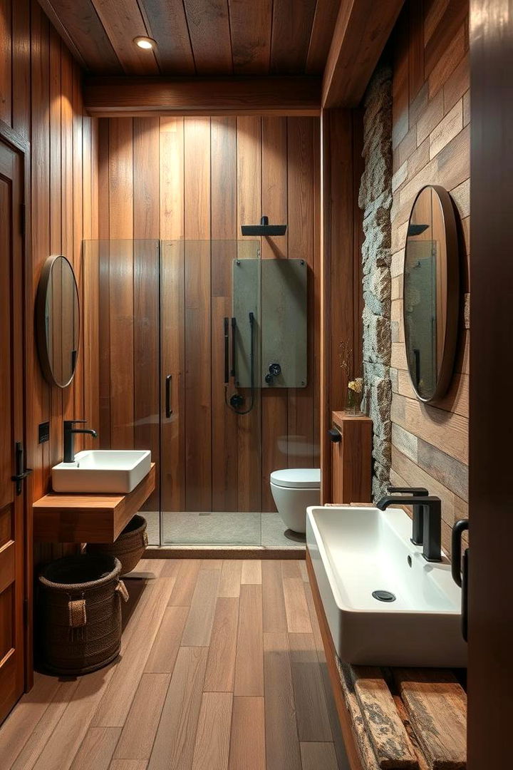 Rustic Modern Fusion - 22 Large Bathroom Ideas