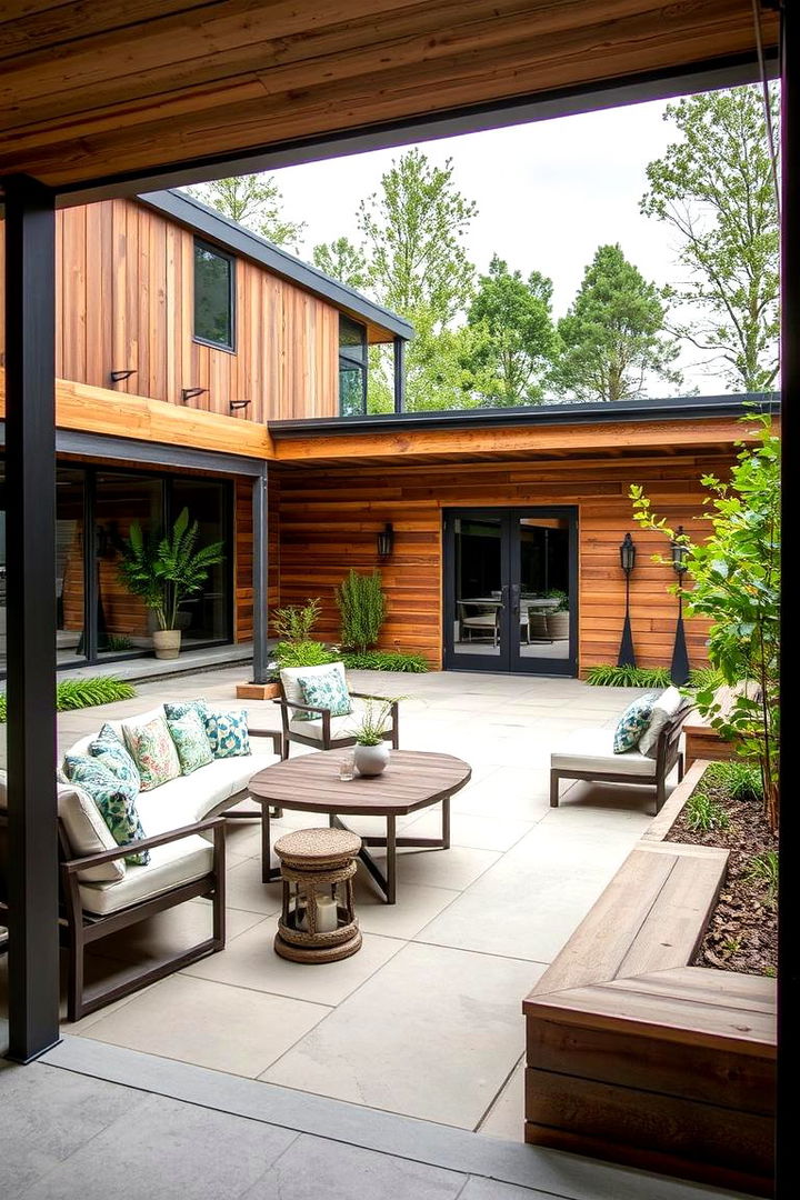 Rustic Modern Fusion - 22 Sunken Patio Ideas