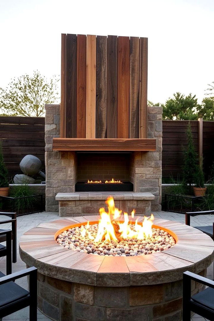 Rustic Modern Fusion Pit - 22 Rustic Fire Pit Ideas