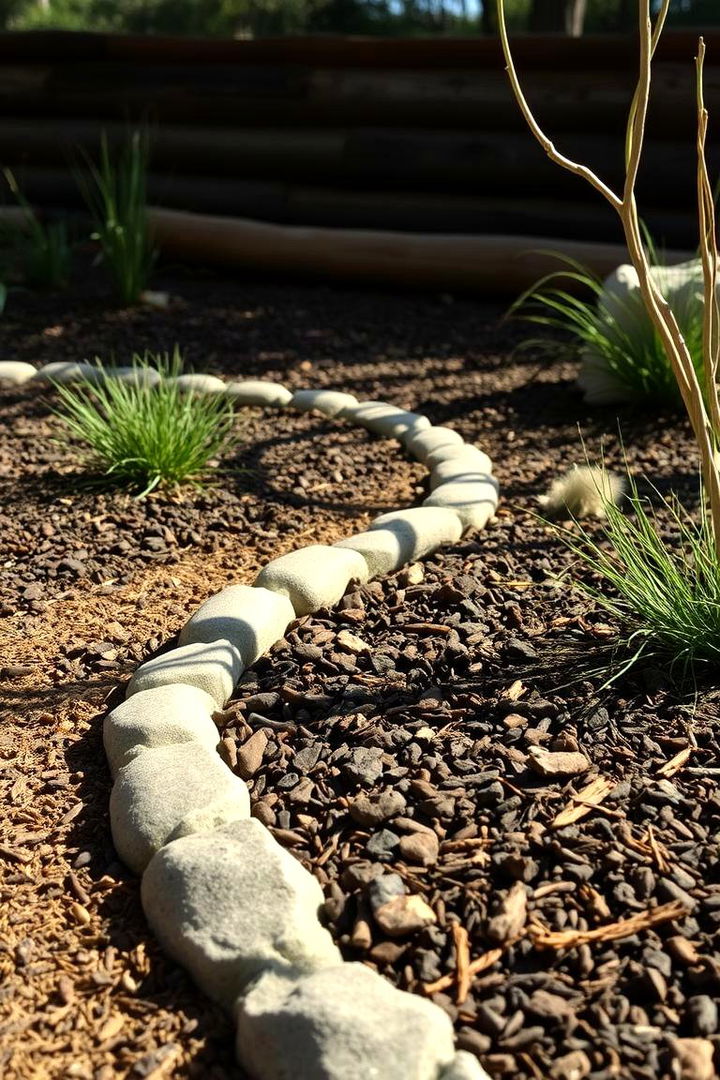 Rustic Mulch with Natural Outlines - 22 Mulch Edging Ideas