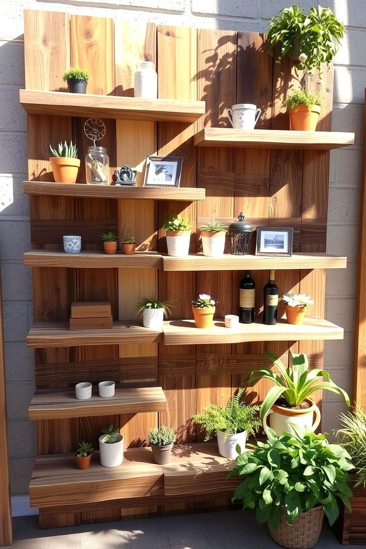 Rustic Multi Shelved Arrangements - 22 Boho Wall Decor Ideas