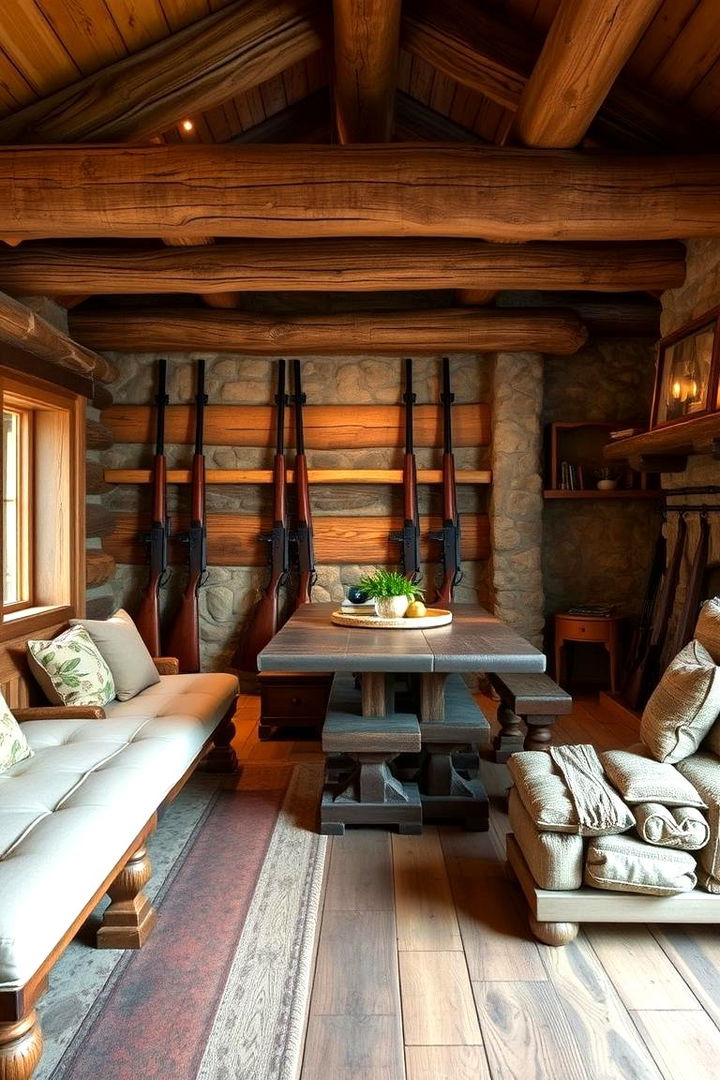 Rustic Natural Elements - 22 Gun Room Ideas