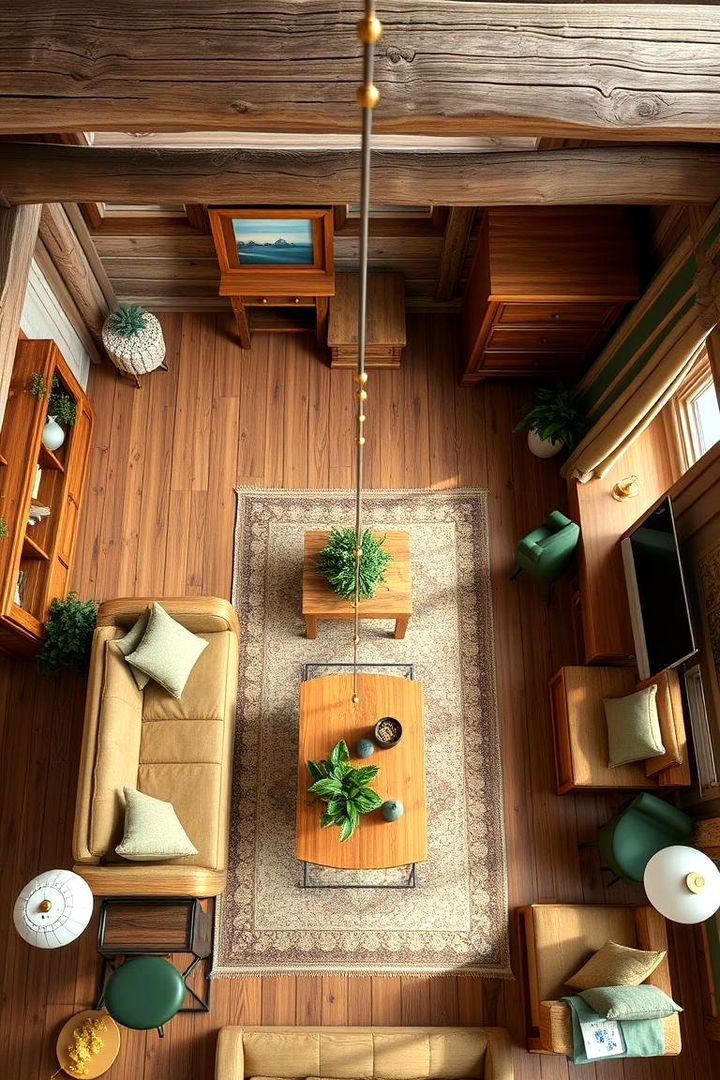 Rustic Natural Elements - 22 Green and Gold Living Room Ideas