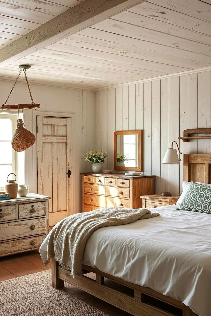 Rustic Natural Finishes - 22 Boho Beach Bedroom Ideas
